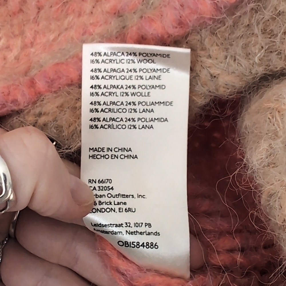 NWOT Free People Domino Prairie Sunset Alpaca Wool Blend Sweater - Picture 6 of 9